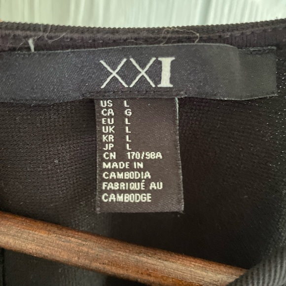 Forever 21 Women’s Black Bodycon Dress Size Large - Picture 4 of 5